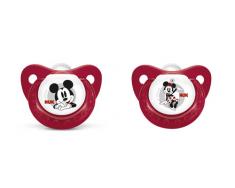 NUK - Mickey Mouse Set suzete din silicon, marimea 1 0-6 luni
